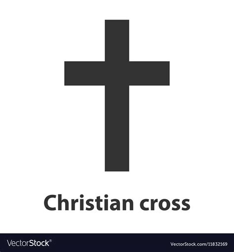 Symbol Of A Church Cross Christianity Religion Vector Image