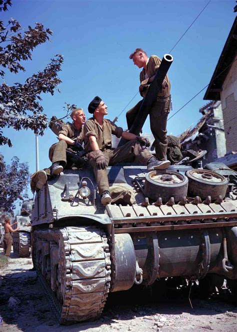 Sherman Tank Of The Fourth Canadian Armoured Division A Military