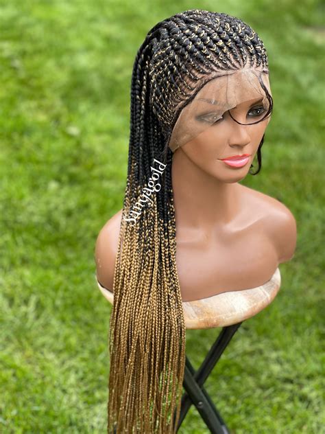 full lace cornrow wig braided wig braid wig all round etsy