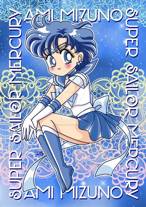 Chibi Super Sailor Mercury By Riccardobacci Sailor Moon Art Sailor Moon Crystal Sailor Mars