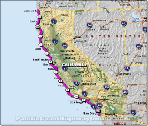 Map Of California 101 Freeway