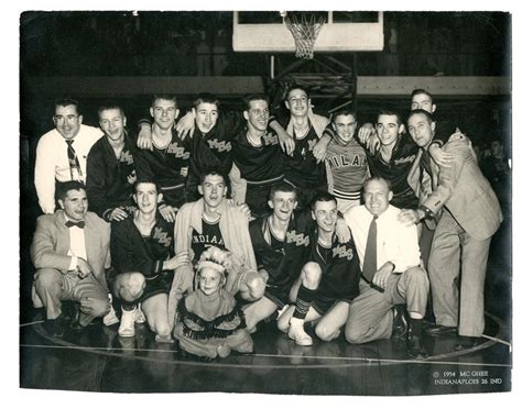 1954 Milan Indians Indiana State Basketball Champions Team Signed