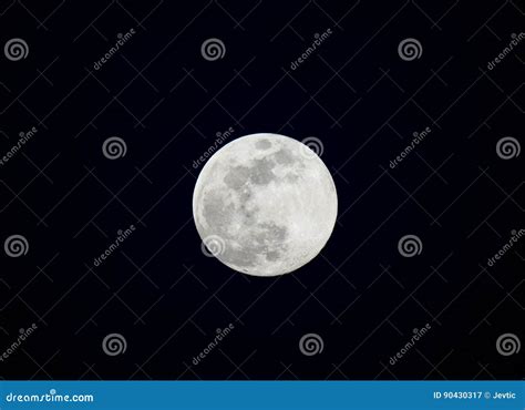 Full Moon On Dark Sky Stock Image Image Of Background 90430317