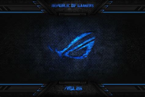 Hd Wallpaper Rog Republic Of Gamers Asus Blue