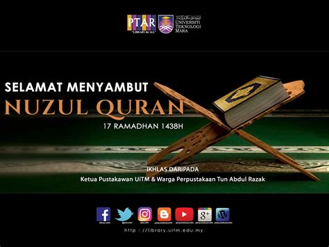 There are 246 days left in the year. Salam Nuzul Al-Quran - Perpustakaan UiTM