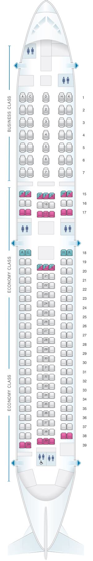 Seat Map Ana All Nippon Airways Boeing B767 300er 202pax