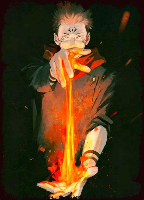 Jujutsu Kaisen Sukuna Fire An Art Print By Manga Lover Character Art