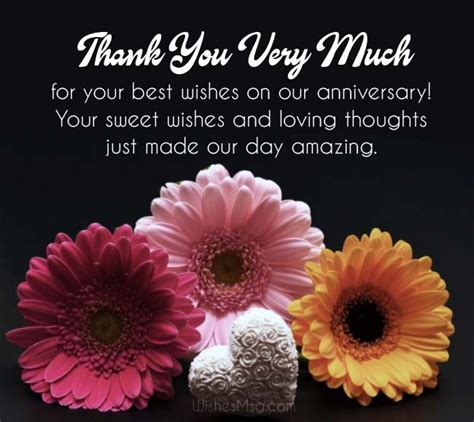 Thank You Messages For Anniversary Wishes And Ts Wishesmsg Wedding