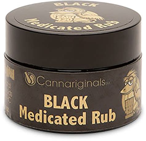 Black Medicated Rub 120mg Cbd60mg Thc Cannariginals Emu 420 Rub