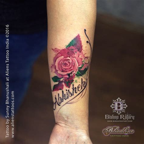 But there are some other choices as well. Watercolour Rose Tattoo with Name by Sunny Bhanushali ...