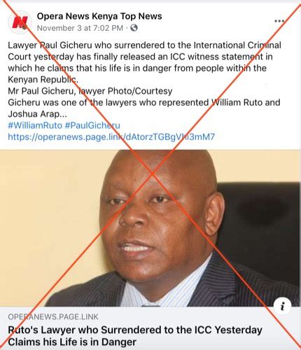 This Is Not A Real Icc Witness Statement From A Kenyan Lawyer Accused