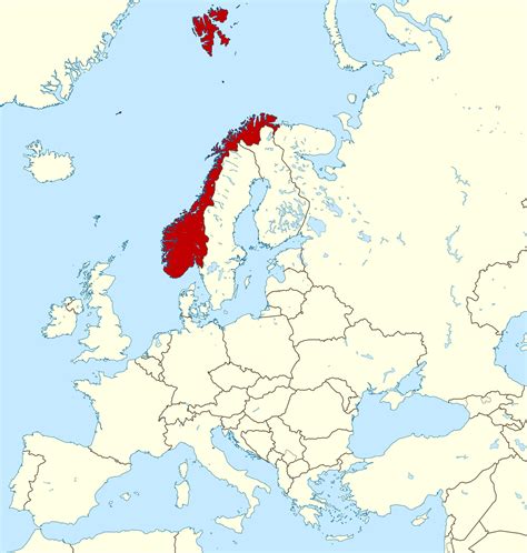Norway Map Europe Map Of Norway And Europe Northern Europe Europe