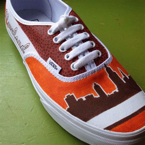 Cleveland Browns Shoes Vans Old Skool Sneaker Vans Sneaker Brown Shoe