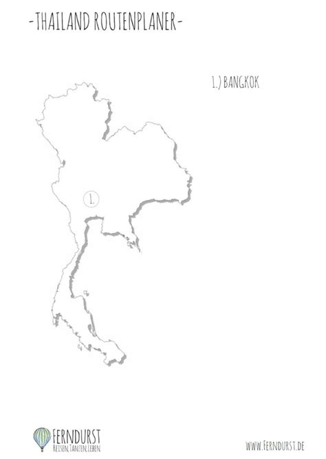 Medikamentenplan zum erfassen aller eingenommenen medikamente. Thailand Backpacking Route - Karte zum Ausdrucken und ...