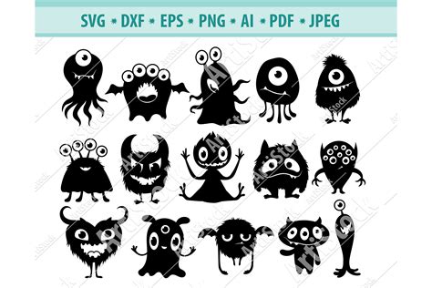 Monster Svg Cute Monster Svg Little Monster Png Eps Dxf 1045627