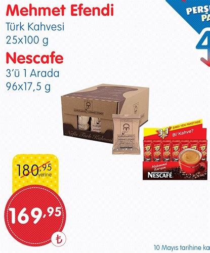 mehmet efendi türk kahvesi 25x100 g nescafe 3 ü 1 arada 96x17 5 g İndirimde market