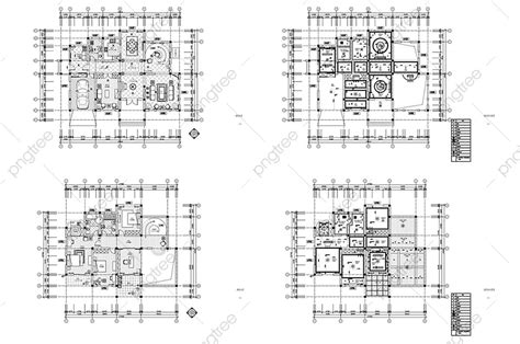 deluxe villa european style design cad construction drawings template download on pngtree
