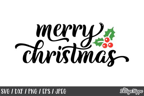 Download Merry Christmas SVG, Mistletoe, DXF, PNG, Cricut, Cut Files (155108) | Cut Files | Design Bundles