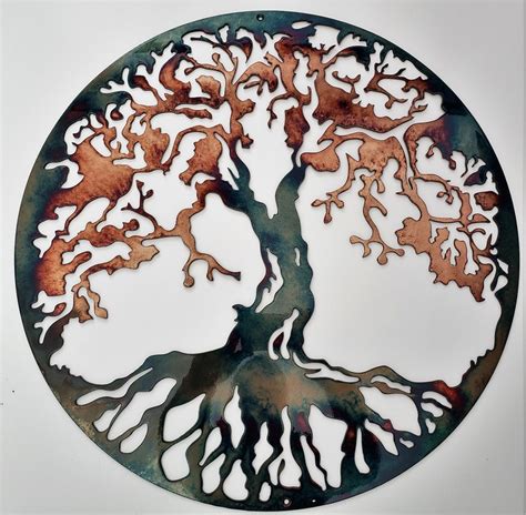 Tree Of Life Spiritual Home Decor Metal Wall Art Etsy