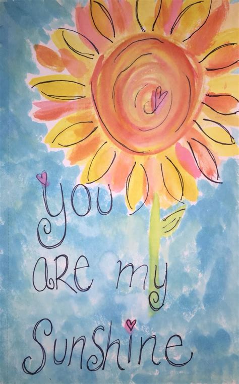 You Are My Sunshine Watercolor Watercolor My Sunshine You Are My