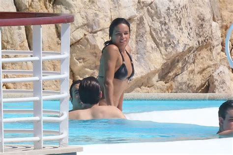 michelle rodriguez wearing skimpy black bikini poolside at cap eden roc hotel in porn pictures
