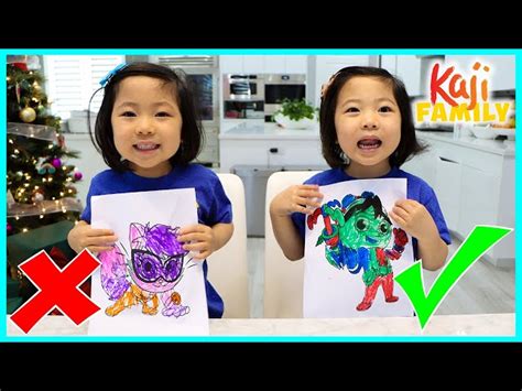Ryan usually wears casual clothes, wearing a grey color scheme adding blues, purples, blacks and whites as his main colors of choice. 3 MARKER CHALLENGE with Emma and Kate!! - Videos For Kids
