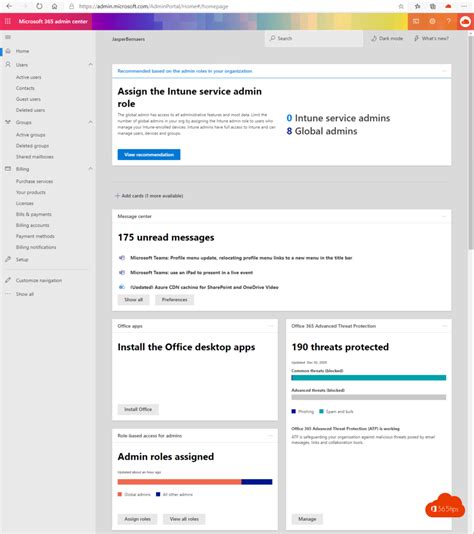 Quick Guide Office Or Microsoft 365 Admin Center For Administrators
