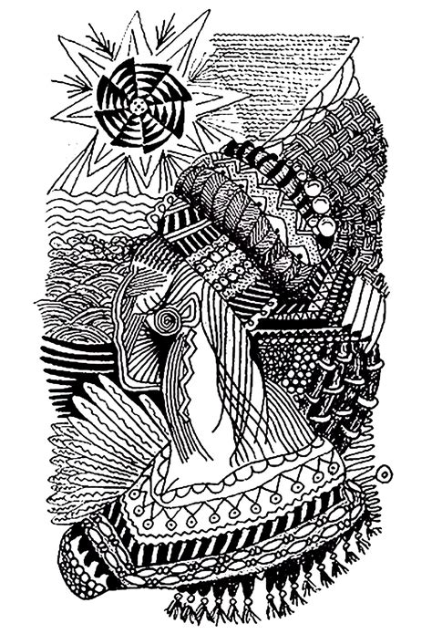 African Pattern Coloring Pages