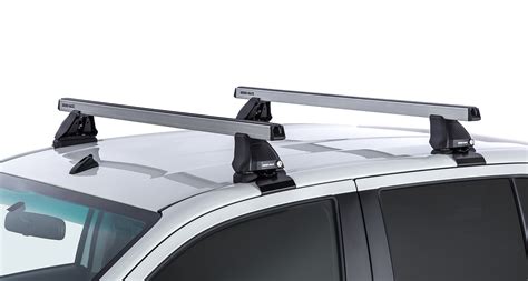 Rhino Hd Silver 2 Bar Roof Rack For Toyota Hilux Gen 8 4dr Ute Double