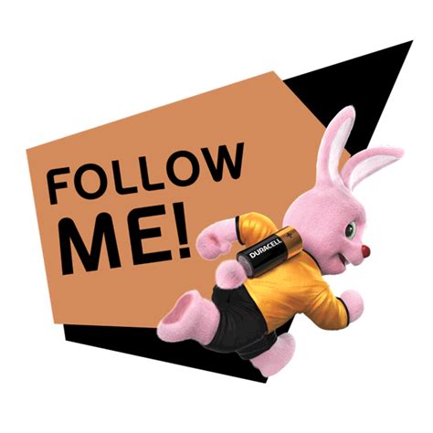 Follow Me Power Sticker By Duracell Bunny For Ios And Android Giphy