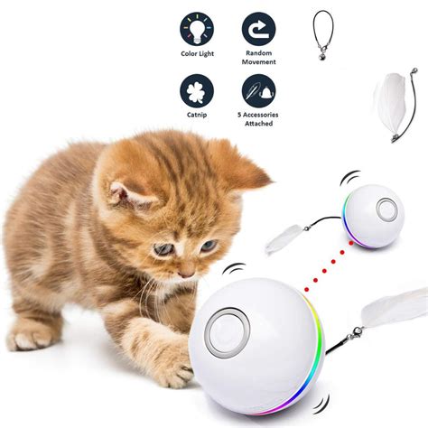 Automatic Smart Cat Toys Ball Interactive Catnip Usb Rechargeable Self