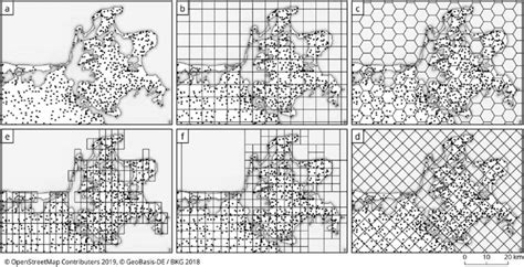 Examples Of The Different Grids Map A Shows The Raw Point Data B