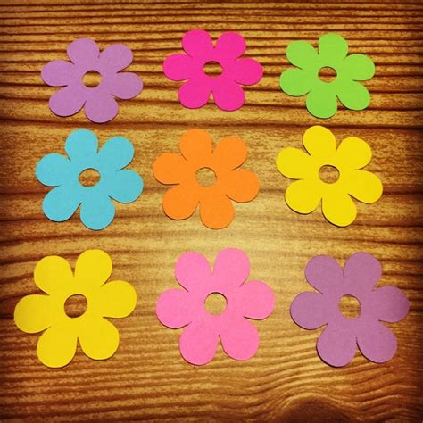 Flower Cut Outs Various Sizes And Colors Available Etsy