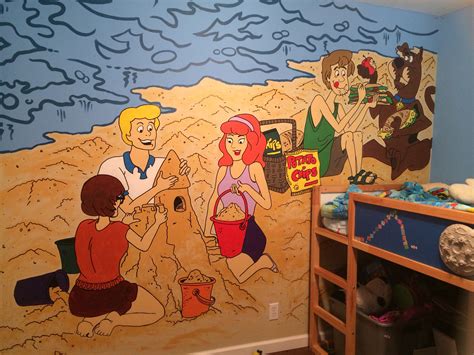 Alexs Scooby Doo Bedroom Mural By Our Niece Michelle Davila