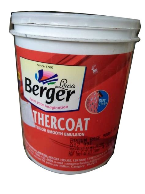 Berger Weathercoat Smooth Paint Packaging Size 20 L At Rs 220litre