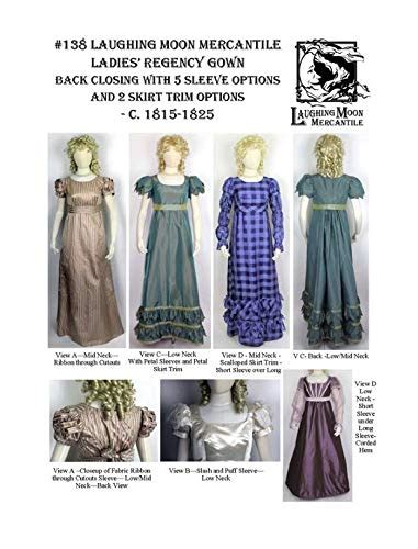 Buy Ladies Regency Gown Dress Circa Early 1800s Sewing Pattern 138