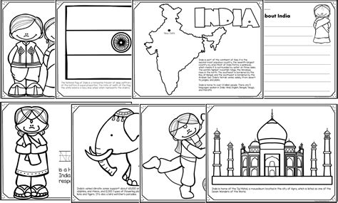 India Map Colouring Pages Coloring Kids Indian Animals Continent Colour