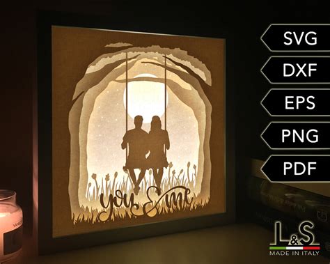 Love Shadow Box svg File Cricut 3D Layered Lightbox Template | Etsy