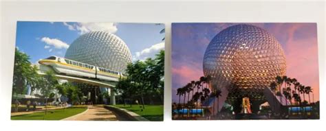 Vintage Epcot Postcards Walt Disney World Future Spaceship Earth