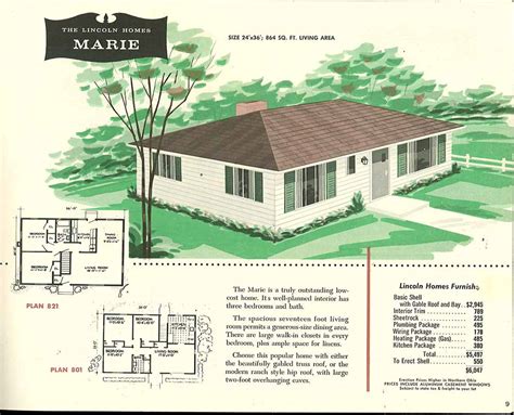 Factory Built Houses 28 Pages Of Lincoln Homes From 1955