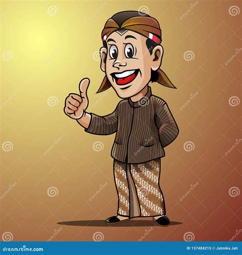 Javanese Traditional Clothing Style Stock Vector Illustration Of