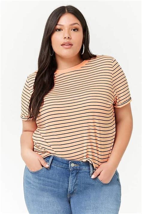 Forever 21 Forever 21 Plus Size Striped Tee Plus Size Outfits