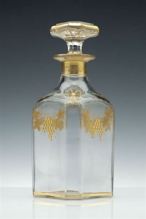 Engraved And Gilded Bohemian Glass Decanter C1850 Tableware Exhibit Antiques Glass