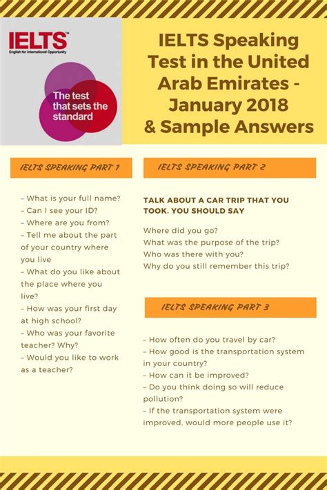 Answering practise ielts speaking questions is one of the best way to prepare for your test. IELTS Speaking Test in the United Arab Emirates - January ...