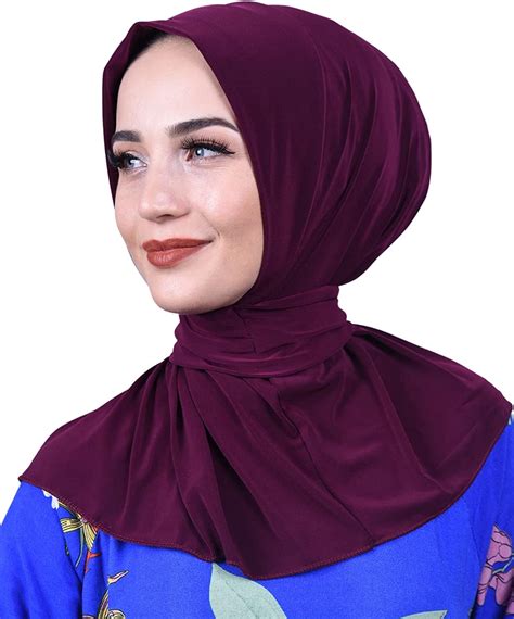 Snap Womens Hijab Readymade Scarf Muslim Hijab Prayer Wear Hijab Soft Neck Scarf Islamic
