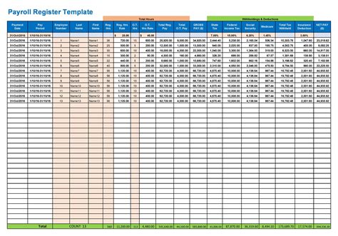 Payroll System Excel Template Osicelebrity
