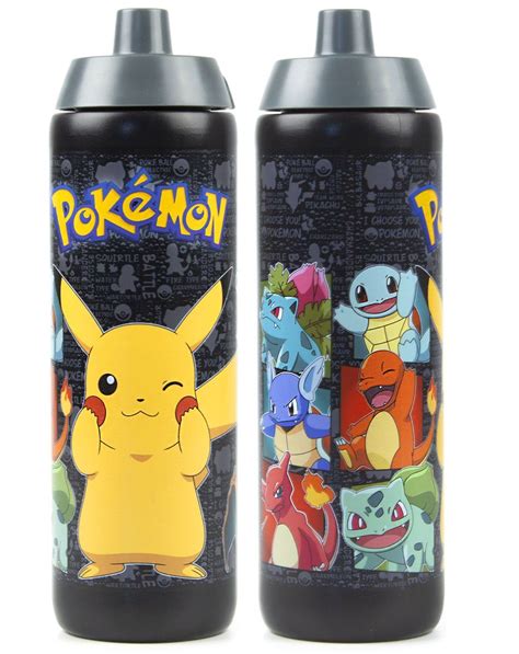 Pokemon Pikachu And Characters 724ml Water Bottle Black — Vanilla
