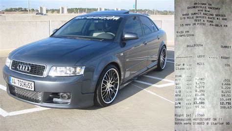 2003 Audi A4 1.8t quattro 1/4 mile Drag Racing timeslip ...