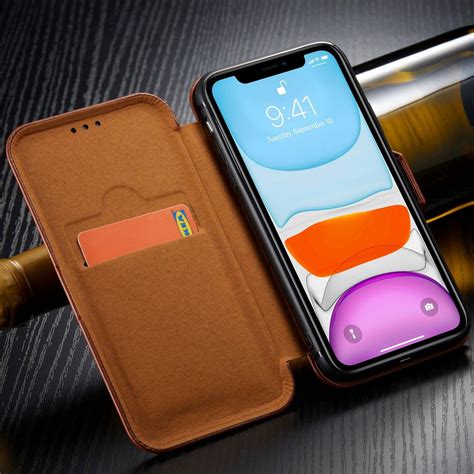 For Iphone 11 Pro Max Xr Xs X Case Leather Wallet Thin Slim Magnetic