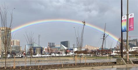 Rainbow Over The City Today Rbaltimore